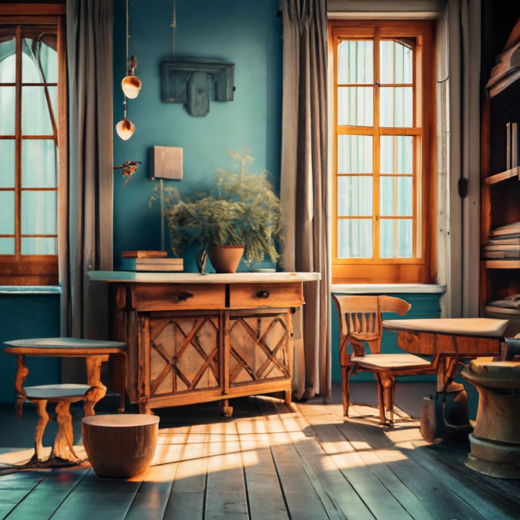 old_wooden_furniture_poster_cinematic_3d_